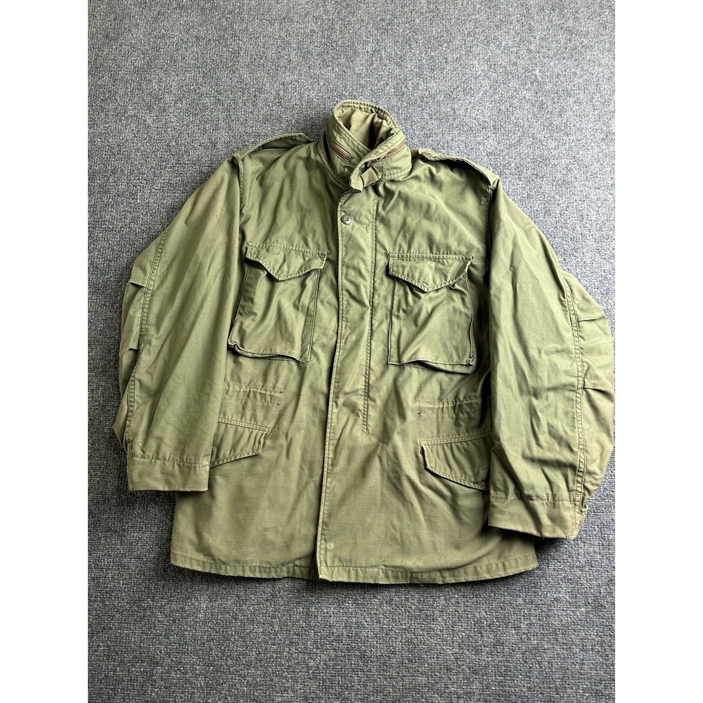 Men's 1978 US Military M-65 Cold Weather Field Jacket Olive Green, Size Medium